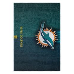 nfl miami dolphins area rug non slip football carpet home decor gift idea for fans md106