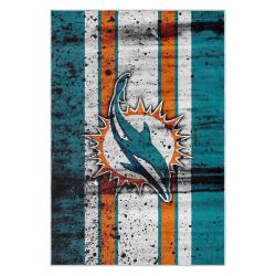 nfl miami dolphins area rug non slip football carpet home decor gift idea for fans md108