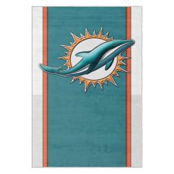 nfl miami dolphins area rug non slip football carpet home decor gift idea for fans md109