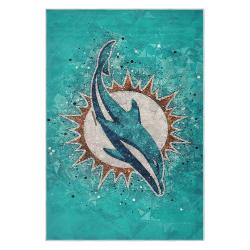 nfl miami dolphins area rug non slip football carpet home decor gift idea for fans md110