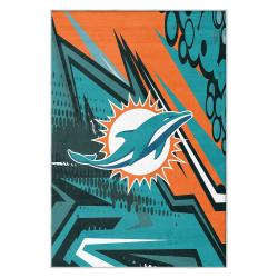 nfl miami dolphins area rug non slip football carpet home decor gift idea for fans md114