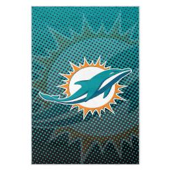 nfl miami dolphins area rug non slip football carpet home decor gift idea for fans md115