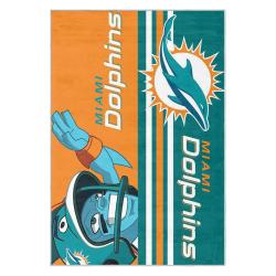 nfl miami dolphins area rug non slip football carpet home decor gift idea for fans md116