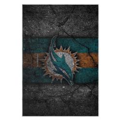 nfl miami dolphins area rug non slip football carpet home decor gift idea for fans md119