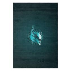 nfl miami dolphins area rug non slip football carpet home decor gift idea for fans md120