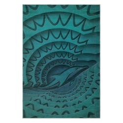 nfl miami dolphins area rug non slip football carpet home decor gift idea for fans md124