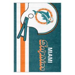 nfl miami dolphins area rug non slip football carpet home decor gift idea for fans md125