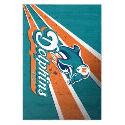 nfl miami dolphins area rug non slip football carpet home decor gift idea for fans md126