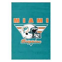 nfl miami dolphins area rug non slip football carpet home decor gift idea for fans md128
