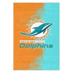 nfl miami dolphins area rug non slip football carpet home decor gift idea for fans md132