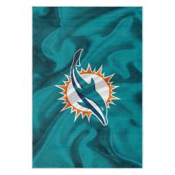 nfl miami dolphins area rug non slip football carpet home decor gift idea for fans md133
