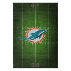 nfl miami dolphins area rug non slip football carpet home decor gift idea for fans md134
