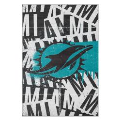 nfl miami dolphins area rug non slip football carpet home decor gift idea for fans md135