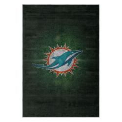 nfl miami dolphins area rug non slip football carpet home decor gift idea for fans md139
