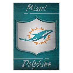 nfl miami dolphins area rug non slip football carpet home decor gift idea for fans md140
