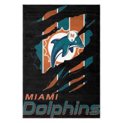 nfl miami dolphins area rug non slip football carpet home decor gift idea for fans md141