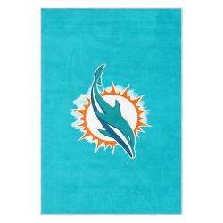 nfl miami dolphins area rug non slip football carpet home decor gift idea for fans md52