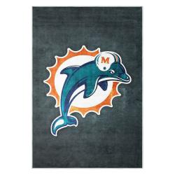 nfl miami dolphins area rug non slip football carpet home decor gift idea for fans md56