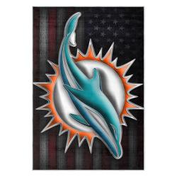 nfl miami dolphins area rug non slip football carpet home decor gift idea for fans md58