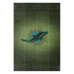 nfl miami dolphins area rug non slip football carpet home decor gift idea for fans md59