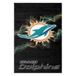 nfl miami dolphins area rug non slip football carpet home decor gift idea for fans md61
