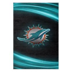 nfl miami dolphins area rug non slip football carpet home decor gift idea for fans md65