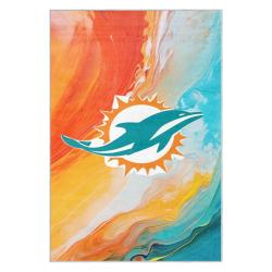 nfl miami dolphins area rug non slip football carpet home decor gift idea for fans md82