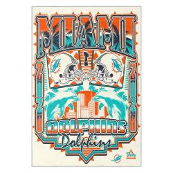 nfl miami dolphins area rug non slip football carpet home decor gift idea for fans md83