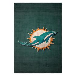 nfl miami dolphins area rug non slip football carpet home decor gift idea for fans md85