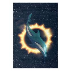 nfl miami dolphins area rug non slip football carpet home decor gift idea for fans md87