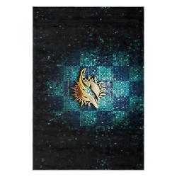 nfl miami dolphins area rug non slip football carpet home decor gift idea for fans md91