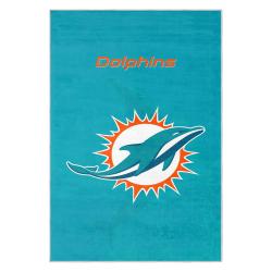 nfl miami dolphins area rug non slip football carpet home decor gift idea for fans md94