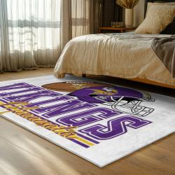 nfl minnesota vikings area rug non slip football carpet home decor gift idea for fans bedroom mv109