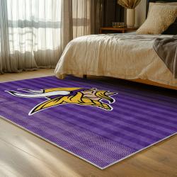 nfl minnesota vikings area rug non slip football carpet home decor gift idea for fans bedroom mv115