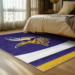 nfl minnesota vikings area rug non slip football carpet home decor gift idea for fans bedroom mv122