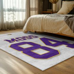 nfl minnesota vikings area rug non slip football carpet home decor gift idea for fans bedroom mv125