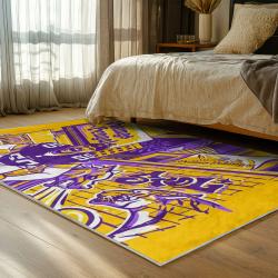 nfl minnesota vikings area rug non slip football carpet home decor gift idea for fans bedroom mv127