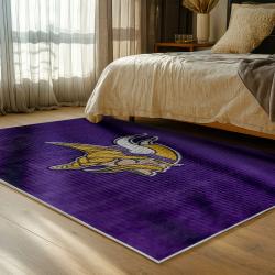 nfl minnesota vikings area rug non slip football carpet home decor gift idea for fans bedroom mv130