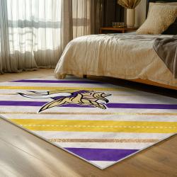 nfl minnesota vikings area rug non slip football carpet home decor gift idea for fans bedroom mv132