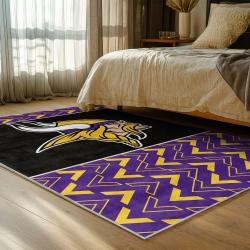 nfl minnesota vikings area rug non slip football carpet home decor gift idea for fans bedroom mv133