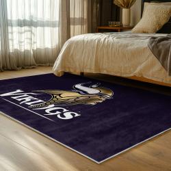 nfl minnesota vikings area rug non slip football carpet home decor gift idea for fans bedroom mv135