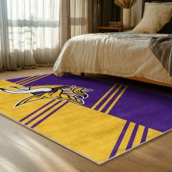 nfl minnesota vikings area rug non slip football carpet home decor gift idea for fans bedroom mv138