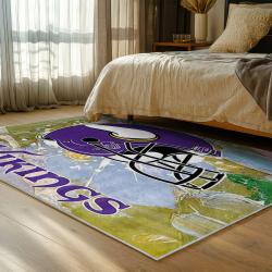 nfl minnesota vikings area rug non slip football carpet home decor gift idea for fans bedroom mv141