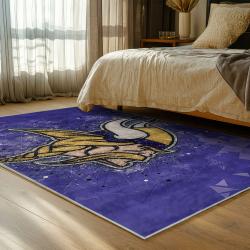 nfl minnesota vikings area rug non slip football carpet home decor gift idea for fans bedroom mv143
