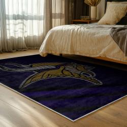 nfl minnesota vikings area rug non slip football carpet home decor gift idea for fans bedroom mv145