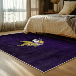 nfl minnesota vikings area rug non slip football carpet home decor gift idea for fans bedroom mv151