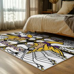 nfl minnesota vikings area rug non slip football carpet home decor gift idea for fans bedroom mv153