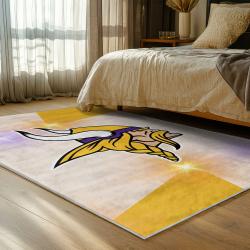 nfl minnesota vikings area rug non slip football carpet home decor gift idea for fans bedroom mv158