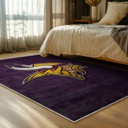 nfl minnesota vikings area rug non slip football carpet home decor gift idea for fans bedroom mv162