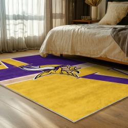 nfl minnesota vikings area rug non slip football carpet home decor gift idea for fans bedroom mv168